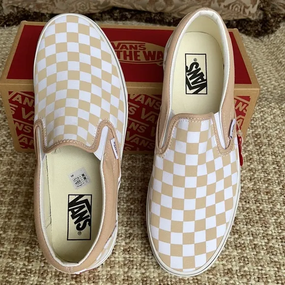 Vans Classic Slip On Checkerboard Frappe/Trwht WMN