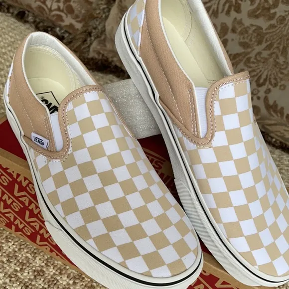 Vans Classic Slip On Checkerboard Frappe/Trwht WMN
