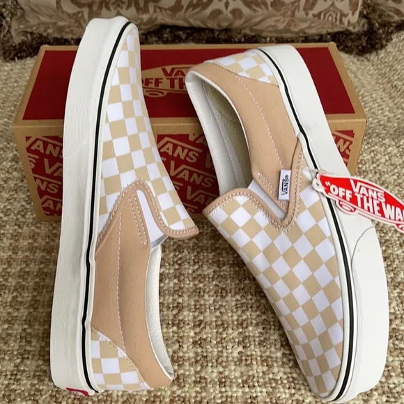 Vans Classic Slip On Checkerboard Frappe/Trwht WMN