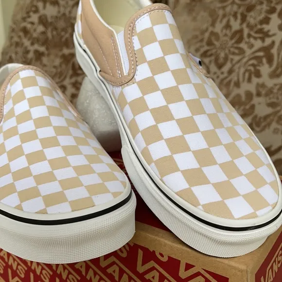Vans Classic Slip On Checkerboard Frappe/Trwht WMN