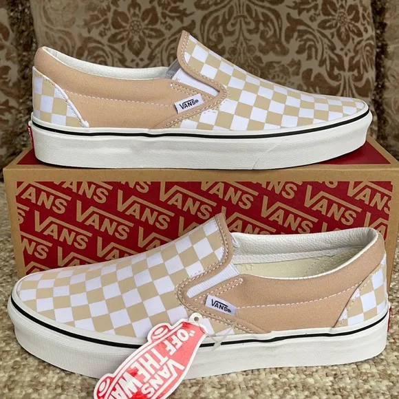 Vans Classic Slip On Checkerboard Frappe/Trwht WMN