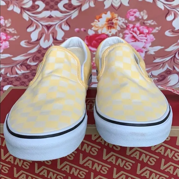 VANS CLASSIC SLIP ON CHECKERBOARD Gldnhztrwht MEN’