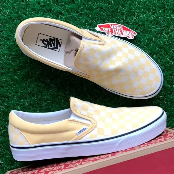 VANS CLASSIC SLIP ON CHECKERBOARD Gldnhztrwht MEN’