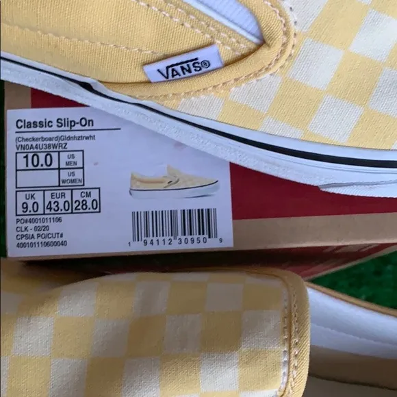 VANS CLASSIC SLIP ON CHECKERBOARD Gldnhztrwht MEN’