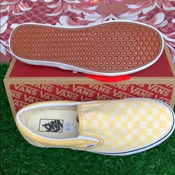VANS CLASSIC SLIP ON CHECKERBOARD Gldnhztrwht MEN’