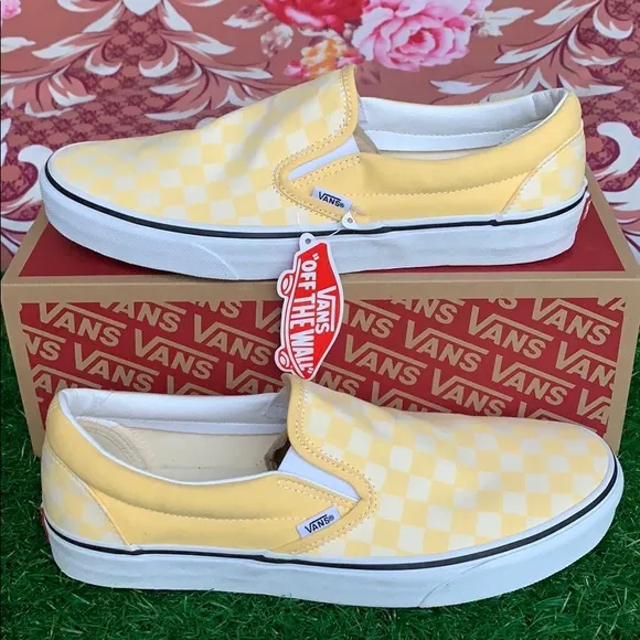 VANS CLASSIC SLIP ON CHECKERBOARD Gldnhztrwht MEN’