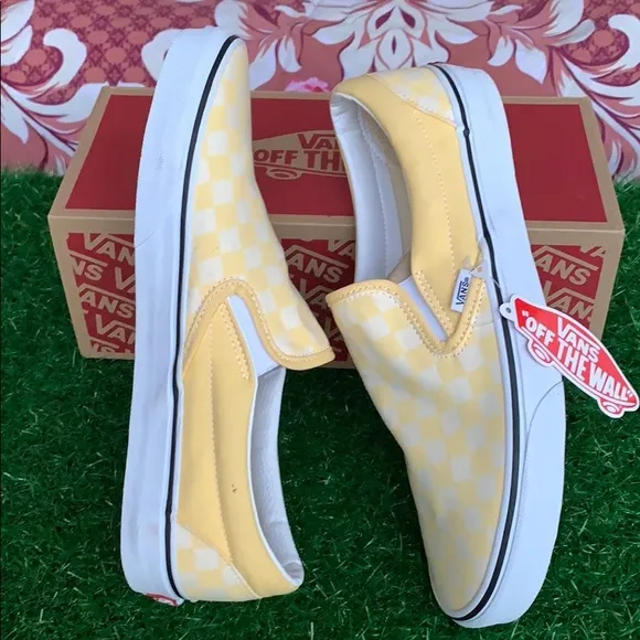 VANS CLASSIC SLIP ON CHECKERBOARD Gldnhztrwht MEN’