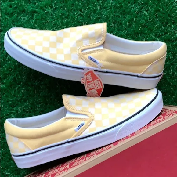 VANS CLASSIC SLIP ON CHECKERBOARD Gldnhztrwht MEN’