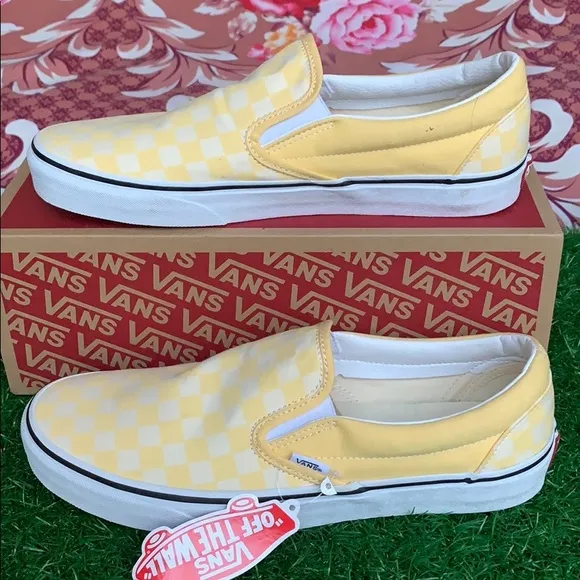 VANS CLASSIC SLIP ON CHECKERBOARD Gldnhztrwht MEN’