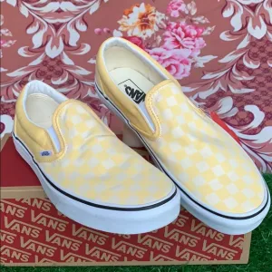 VANS CLASSIC SLIP ON CHECKERBOARD Gldnhztrwht MEN’