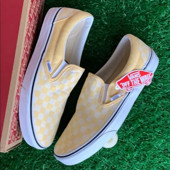VANS CLASSIC SLIP ON CHECKERBOARD Gldnhztrwht MEN’