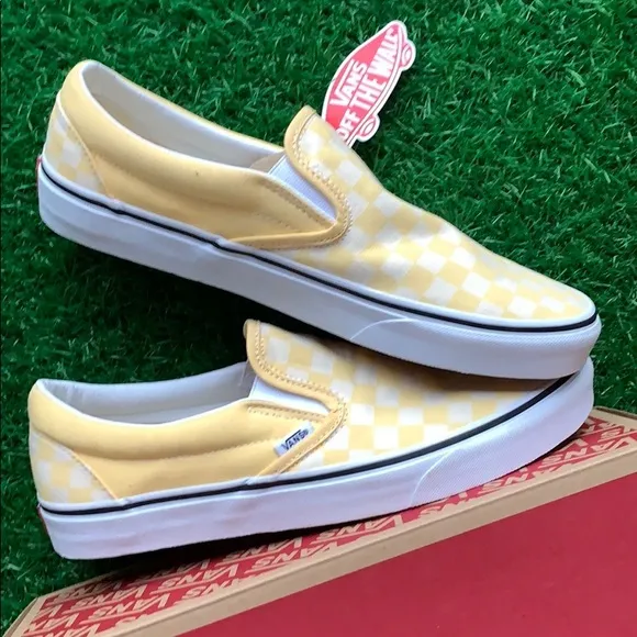 VANS CLASSIC SLIP ON CHECKERBOARD Gldnhztrwht MEN’