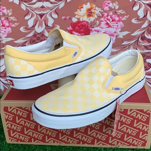 VANS CLASSIC SLIP ON CHECKERBOARD Gldnhztrwht MEN’