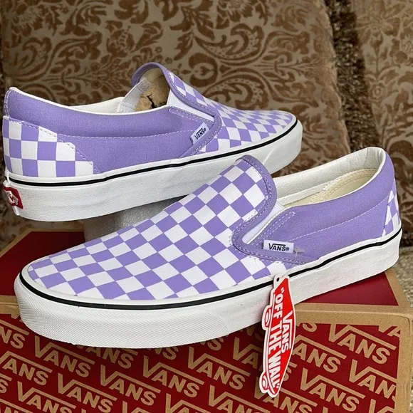 Vans Classic Slip On Checkerboard Violet Tulip men