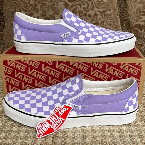 Vans Classic Slip On Checkerboard Violet Tulip Men