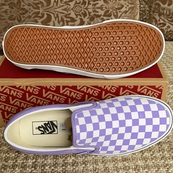 Vans Classic Slip On Checkerboard Violet Tulip Men