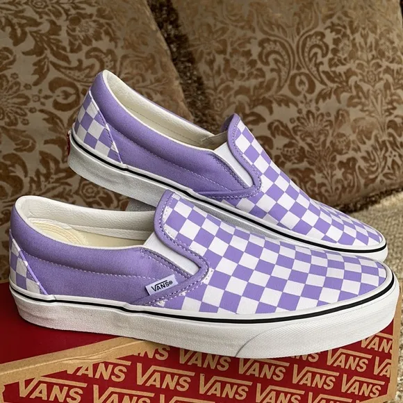 Vans Classic Slip On Checkerboard Violet Tulip men