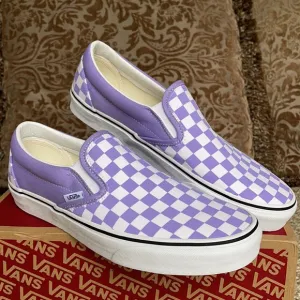 Vans Classic Slip On Checkerboard Violet Tulip men