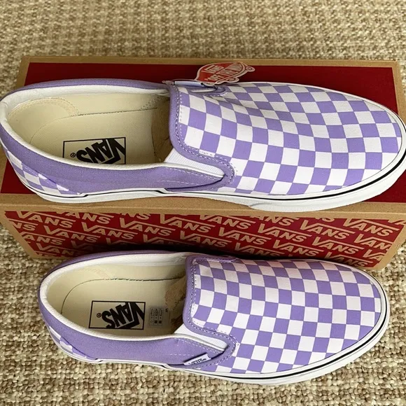 Vans Classic Slip On Checkerboard Violet Tulip men