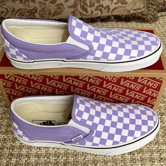 Vans Classic Slip On Checkerboard Violet Tulip men