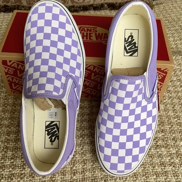 Vans Classic Slip On Checkerboard Violet Tulip men