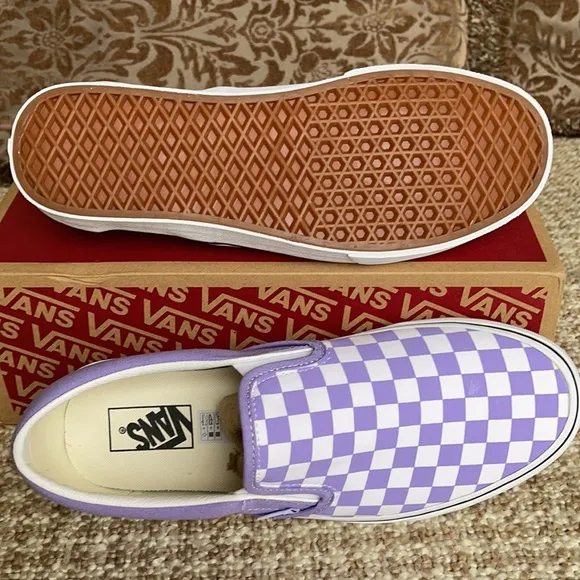 Vans Classic Slip On Checkerboard Violet Tulip men