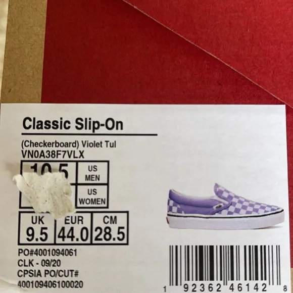 Vans Classic Slip On Checkerboard Violet Tulip men
