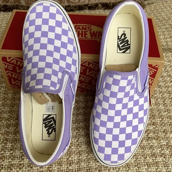 Vans Classic Slip On Checkerboard Violet Tulip Men