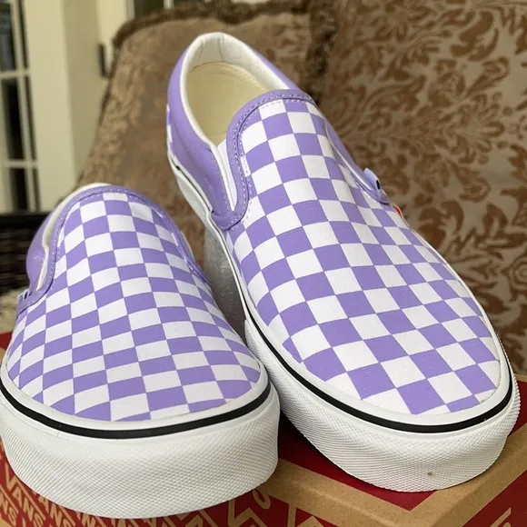 Vans Classic Slip On Checkerboard Violet Tulip men