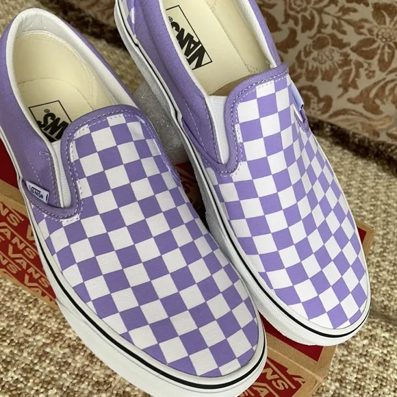 Vans Classic Slip On Checkerboard Violet Tulip men