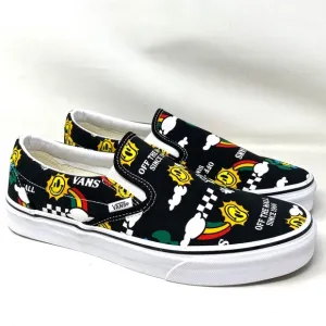 VANS Classic Slip On For Men Sneakers Yellow Black Canvas Low Shoes VN0A7VCF936