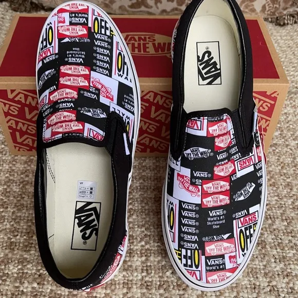 Vans Classic Slip On Label Mix Black/True White WM
