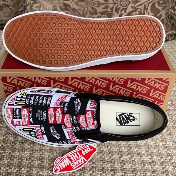Vans Classic Slip On Label Mix Black/True White WM