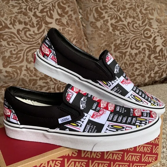 Vans Classic Slip On Label Mix Black/True White WM