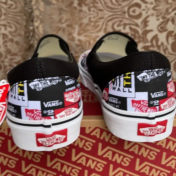 Vans Classic Slip On Label Mix Black/True White WM
