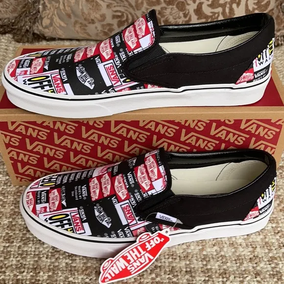 Vans Classic Slip On Label Mix Black/True White WM