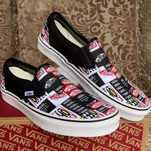 Vans Classic Slip On Label Mix Black/True White WM