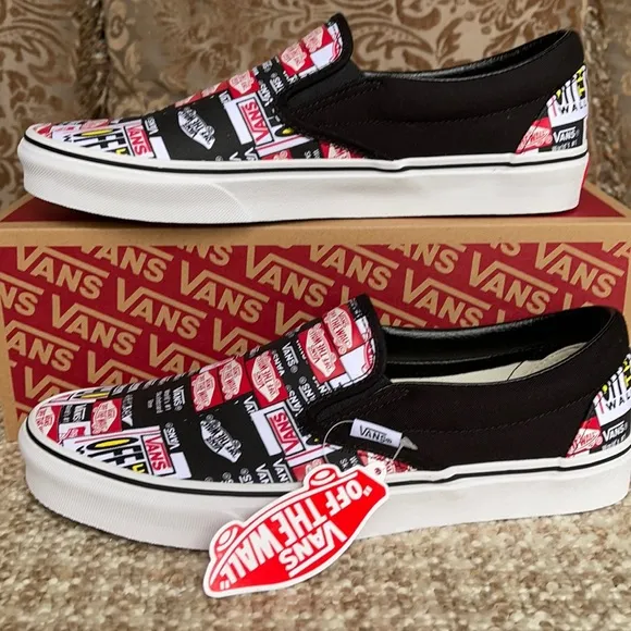 Vans Classic Slip On Label Mix Black/True White WM