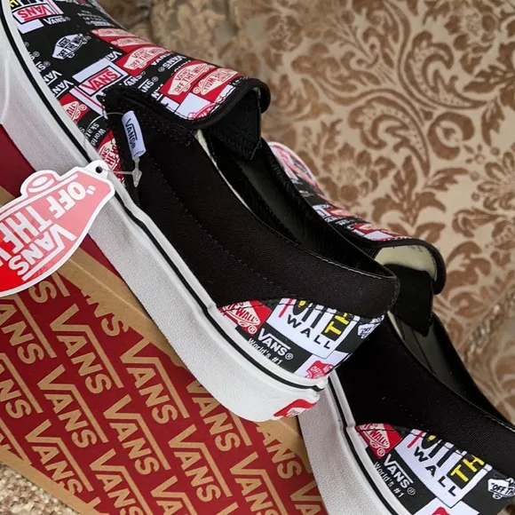 Vans Classic Slip On Label Mix Black/True White WM