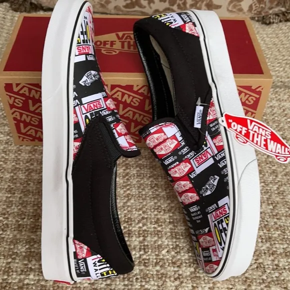 Vans Classic Slip On Label Mix Black/True White WM