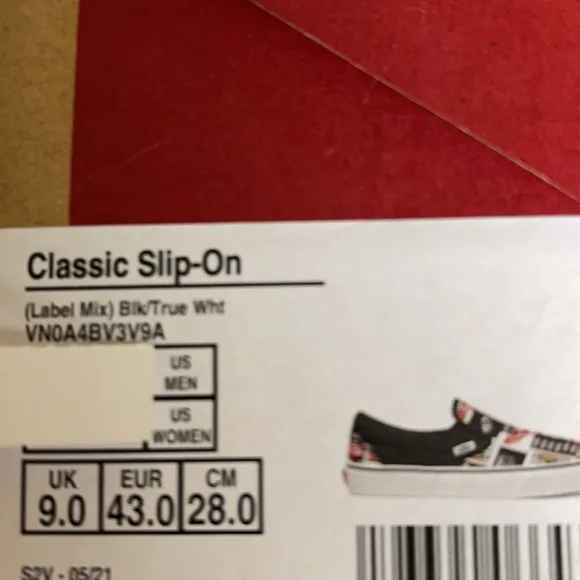 Vans Classic Slip On Label Mix Black/True White WM