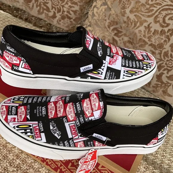 Vans Classic Slip On Label Mix Black/True White WM