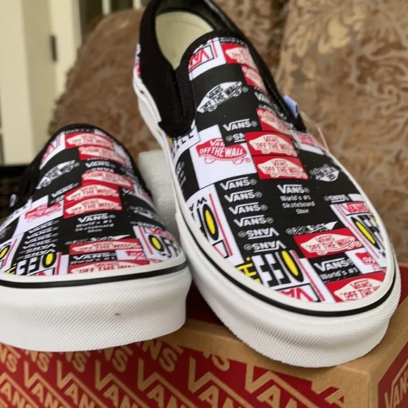 Vans Classic Slip On Label Mix Black/True White WM