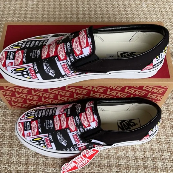 Vans Classic Slip On Label Mix Black/True White WM