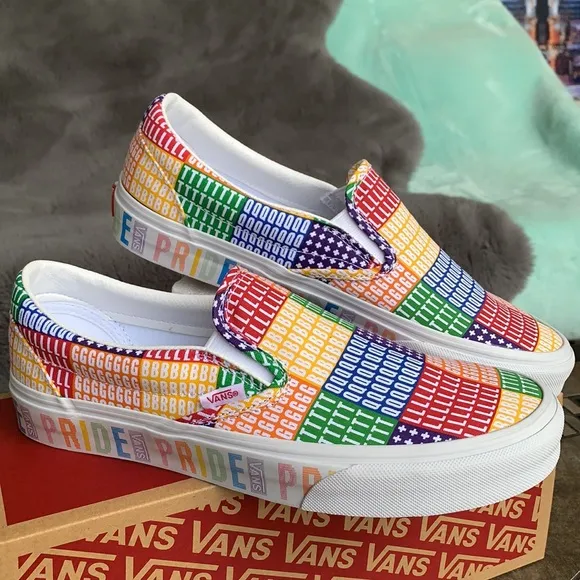 VANS CLASSIC SLIP ON PRIDE MULTI/TRUE WHITE MENS