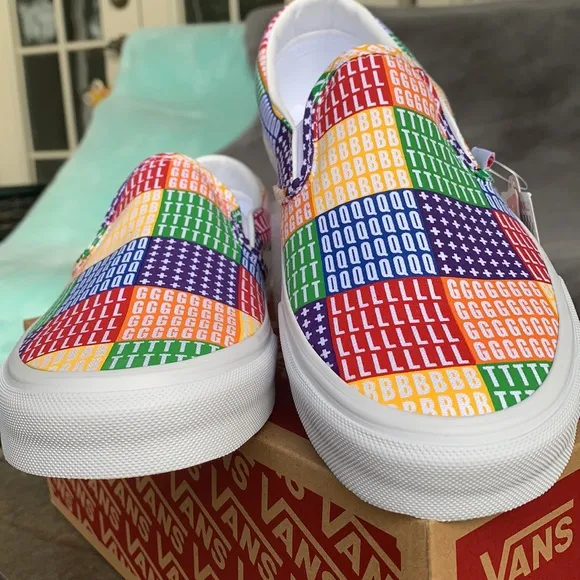 VANS CLASSIC SLIP ON PRIDE MULTI/TRUE WHITE MENS