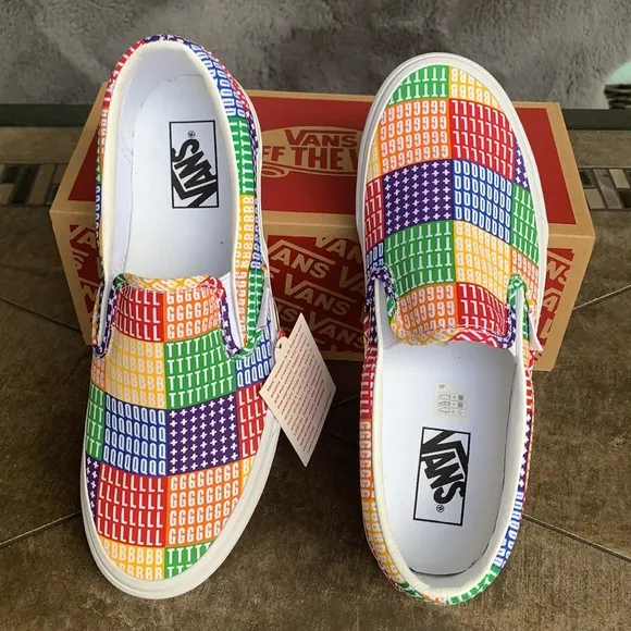 VANS CLASSIC SLIP ON PRIDE MULTI/TRUE WHITE MENS