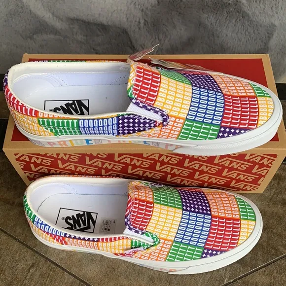 VANS CLASSIC SLIP ON PRIDE MULTI/TRUE WHITE MENS