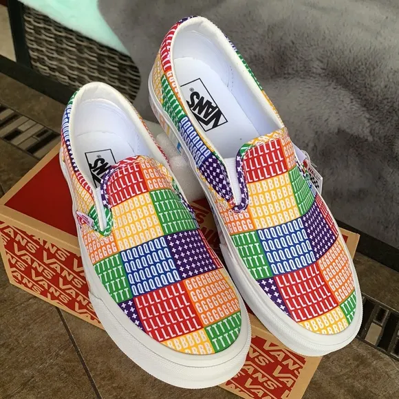 VANS CLASSIC SLIP ON PRIDE MULTI/TRUE WHITE MENS