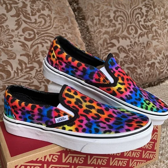Vans Classic Slip On Rainbow/spot/leopard WMNS